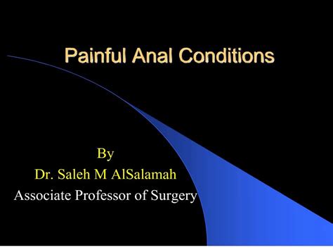 Ppt Painful Anal Conditions Powerpoint Presentation Free Download Id 161233