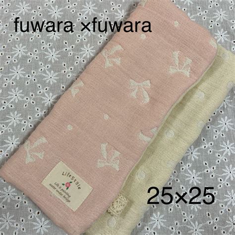 ガーゼハン Fuwara 大判ガーゼハンカチ12重♡リボン いいたしま