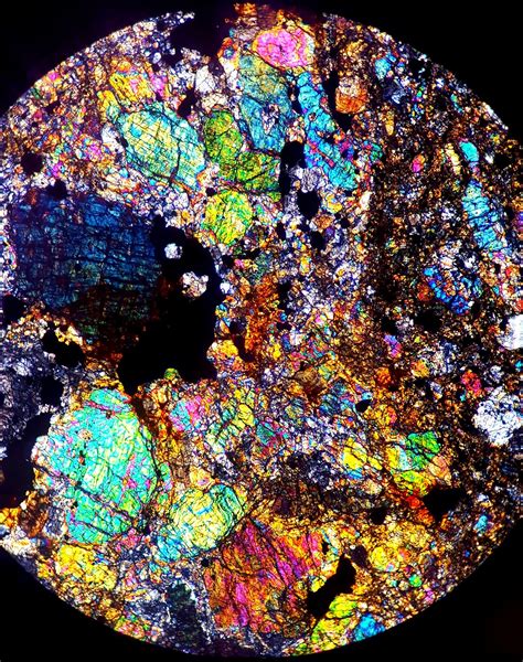 Thin Section Of Type Ll6 Meteorite Found In Lake Labyrinth Australia