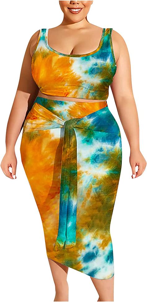Columbus Mall Plus Size Skirt Setsstretchy Sexy Two Piece Outfits For