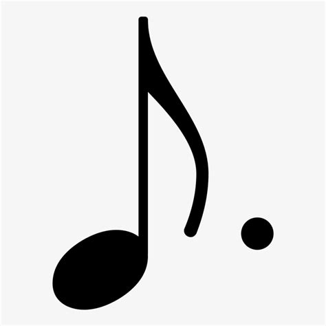 Filedotted Eighth Note Stem Up Dotted Eighth Note Symbol Transparent