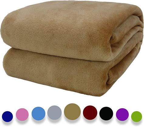 Arkham Flannel Fleece Blanket Throw Khaki Home Blanket，fluffy Blanket