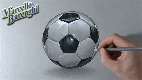 Drawing Time Lapse A Football Soccer Ball Hyperrealistic Art Youtube
