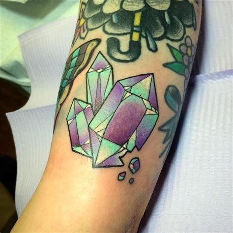 Crystal Tattoo 42 Timeless Gemstone Tattoo Ideas That Attract Good