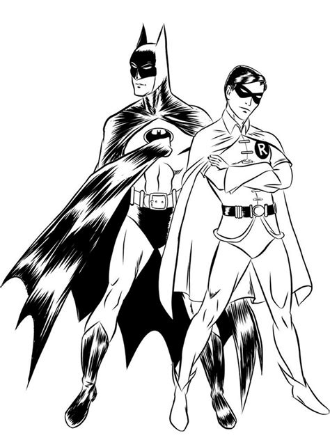 Escape into the fantasy world of superhero comics by putting the brightest of shades on the. Batman and Robin coloring pages. Free Printable Batman and ...