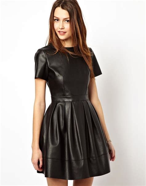 Look Fashionable With The Leather Dress Leather Dresses Black Leather Dresses Fashion