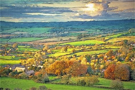 An English Countryside By Bfgl D34rzid By T Douglas Painting On Deviantart