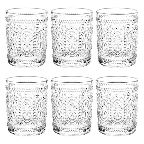 Buy Bekith 6 Pack Drinking Glasses 95 Oz Romantic Water Glasses