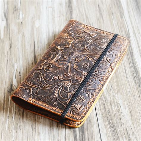Refillable Tooled Leather Journal Cover For Moleskine Classic Etsy