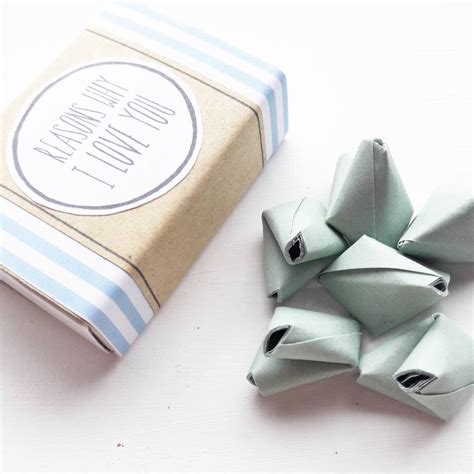 Origami Reasons Why I Love You Matchbox By Bubble And