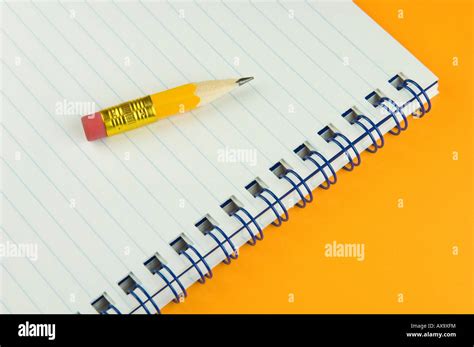 Short Pencil With Notepad Stock Photo Alamy