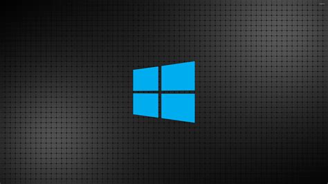 Windows 10 Simple Blue Logo On A Grid Wallpaper Computer Wallpapers