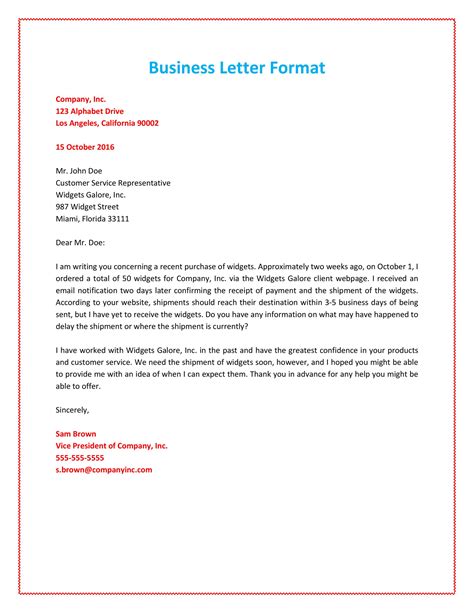 Business Letter Template Free Download Aashe