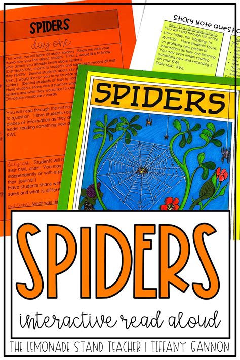 Spiders Main Topic And Key Details Interactive Read Aloud Interactive