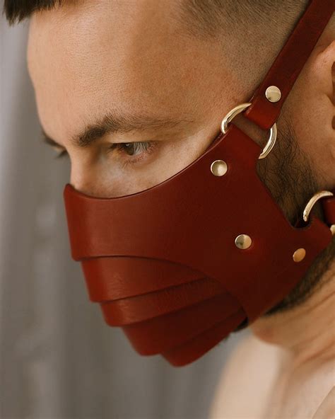 Premium Leather Mask Bdsm Mask Face Mask Sex Mask Bondage Etsy