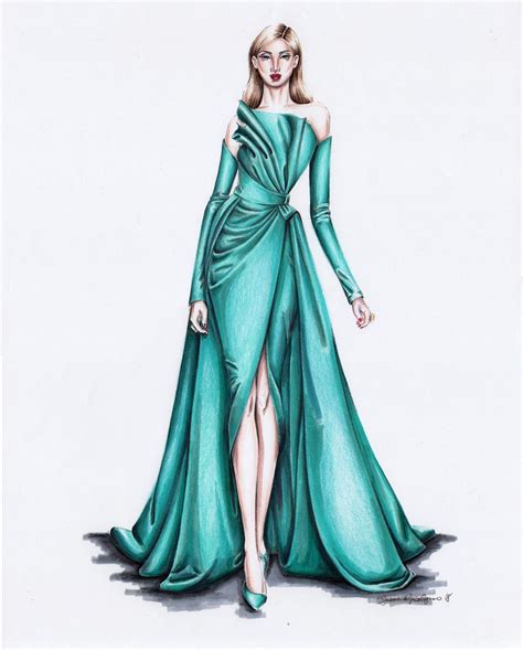 A New Fashion Girl Wearing A Beautiful Elie Saab Haute Couture Gown