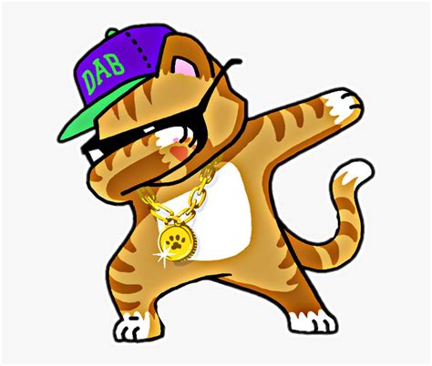 Cool Cat Dab Dabbing Cat Hd Png Download Transparent Png Image
