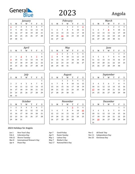 Printable 2023 Calendar With Holidays