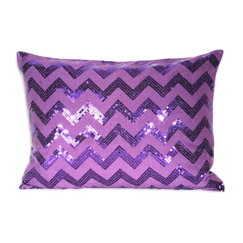 Chevron Sequin Pillow Purple Pillows Bed Pillows Purple