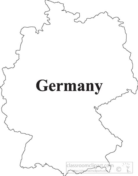 Country Maps Clipart Photo Image Germany Outline Map