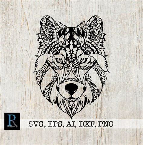 Download Zentangle Wolf SVG Mandala Wolf SVG Wolf for cricut | Etsy | Mandala wolf, Mandala, Diy prints