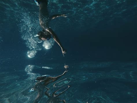 1284x2778px Free Download Hd Wallpaper Person Diving Underwater