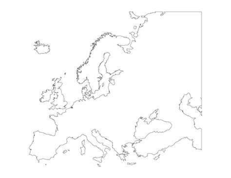 Europe Map Blank Blank Map Of Europe No Borders Maping Resources Images And Photos Finder