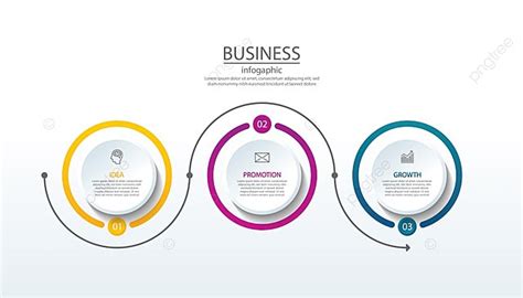 Gambar Lingkaran Template Infografis Bisnis Presentasi Dengan Brosur Langkah Templat Untuk