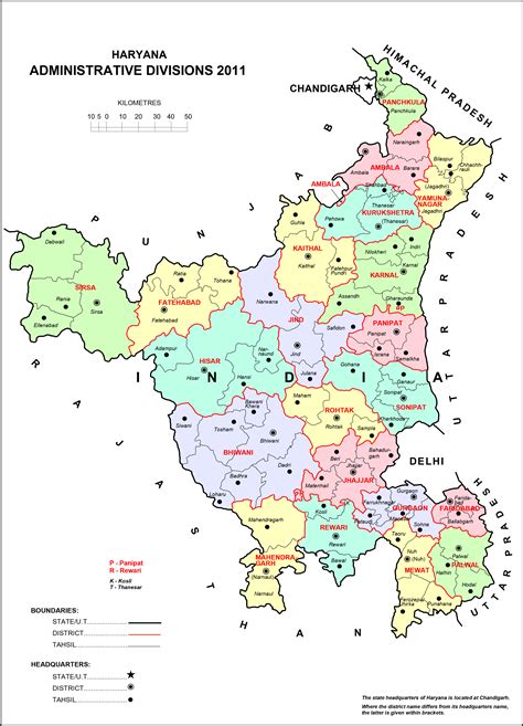 High Resolution Map Of Haryana [hd]