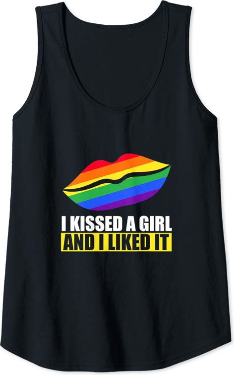 Womens I Kissed A Girl And I Liked It Surprise For Lgbtq Lesbian Tank Top Uk Clothing