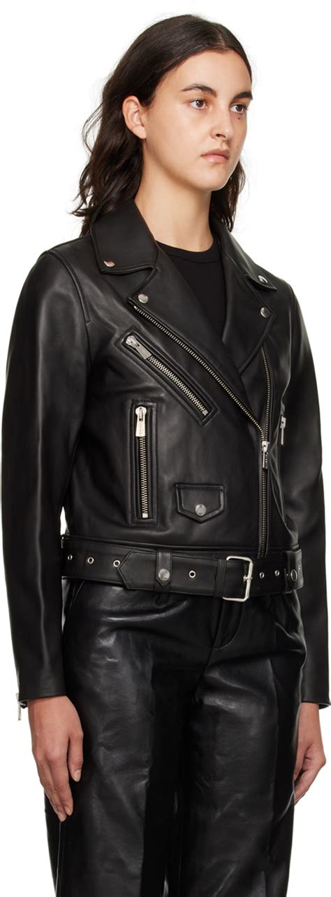 Anine Bing Black Benjamin Moto Leather Jacket Anine Bing