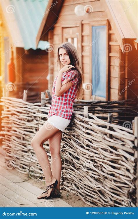 European Young Beautiful Sunburn Stock Photo Image Of Cottage Brown