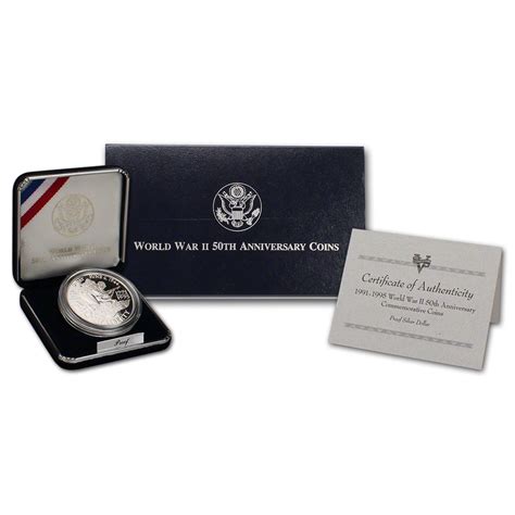 1993 W Us World War Ii 50th Anniversary Commemorative Proof Silver