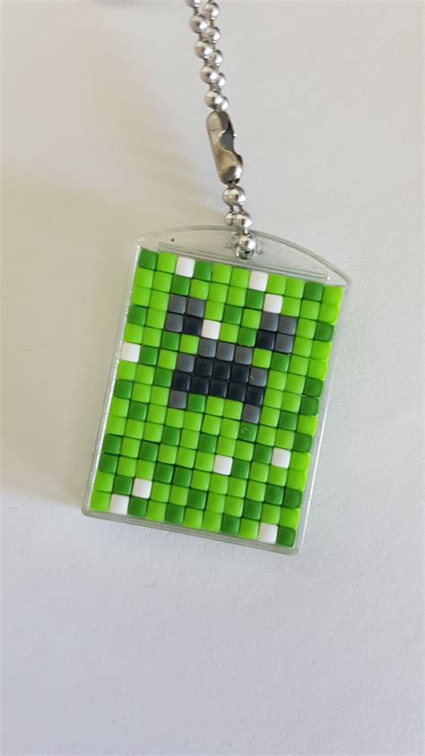Being A Huge Minecraft Fan I Made My Own Creeper Pixel Keychain