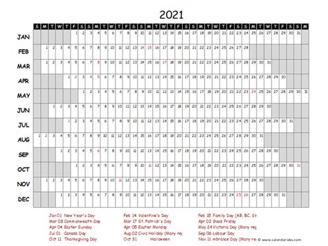 2021 Yearly Project Timeline Calendar Hong Kong Free Printable Templates