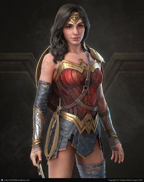ArtStation Wonder Woman Yuditya Afandi D characters Mulher maravilha Marvel e Super herói