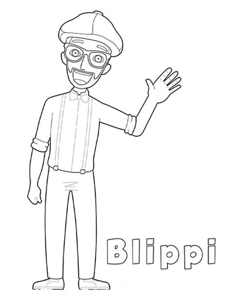Blippi Excavator Coloring Page - Free Printable Blippi Coloring Pages For Kids | WONDER DAY