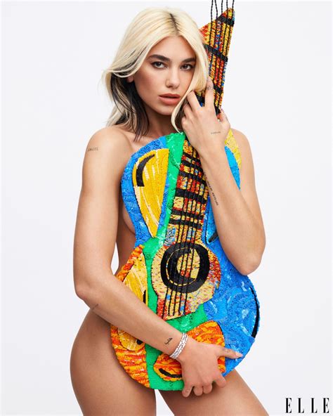 Dua Lipa With Moschino Guitar For Elle May