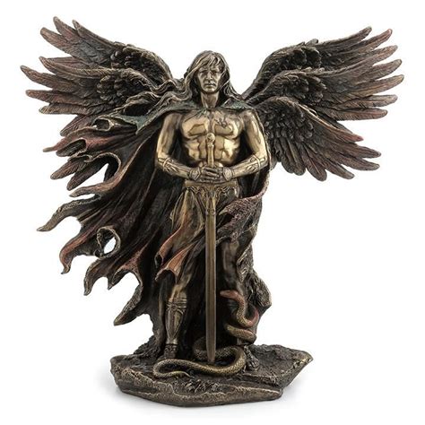 Six Winged Guardian Angel With Serpent Myth And Legend Sculpture