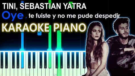 Oye Tini Sebastián Yatra Karaoke Letra Piano Cover Tutorial