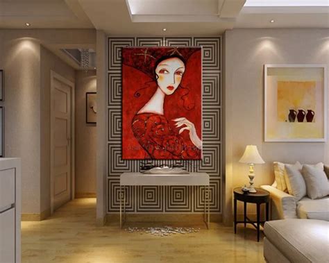Handmade Modern Portrait Women Hot Sex Image Canvas Painting Hand Painted Abstract Wall Art Sexy