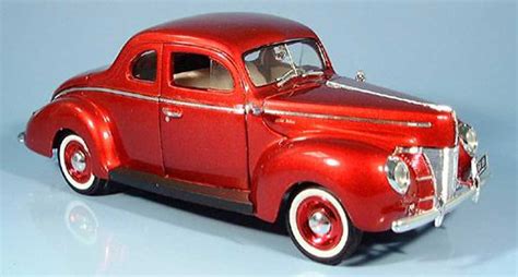 Miniature Ford 1940 118 Motormax Coupe Rouge Voiture Miniaturelu