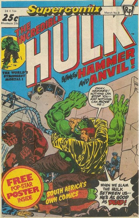 South African Comic Books Supercomix The Incredible Hulk