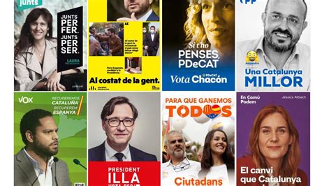 Elecciones catalanas Carteles electorales pensados para compartir con los móviles