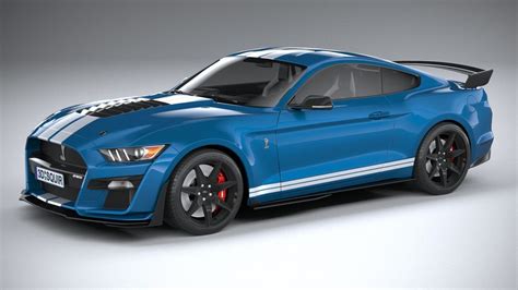 Ford Mustang Gt500 Shelby 2020 3d Model Cgtrader