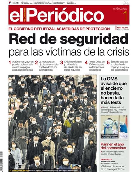 Prensa Hoy Portadas De Los Periódicos Del 1 De Abril Del 2020