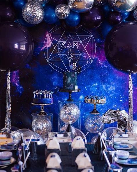 Galaxy Party Theme Space Cosmos Astronaut Birthday Stars