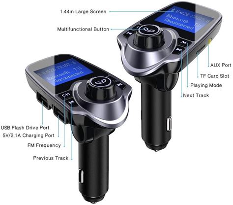 Victsing Bluetooth Fm Transmitter For Car Wireless Bluetooth Audio