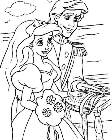Showing 12 coloring pages related to disney wedding. Disney Ariel And Eric Coloring Pages - GetColoringPages.com