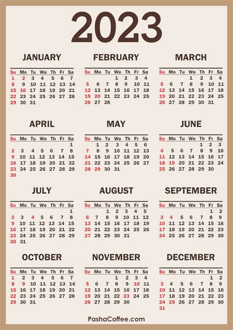 2023 Calendars Artofit